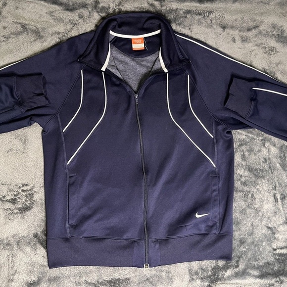 Men's Nike Navy Blue Sz. Medium Headphone Inside Pocket Jacket - Picture 1 of 8